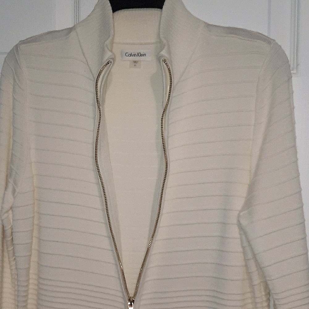 Calvin Klein Cream Sweater Dress